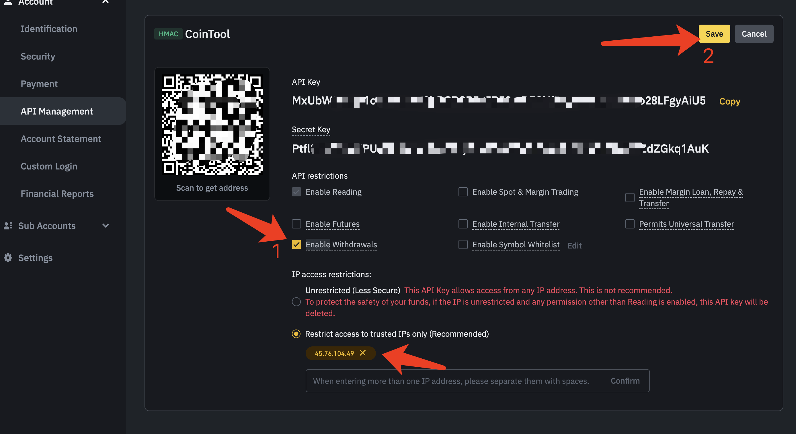 Fill in API Name Information